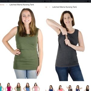 TWO MATERNITY Latched Mama Tanks size XL